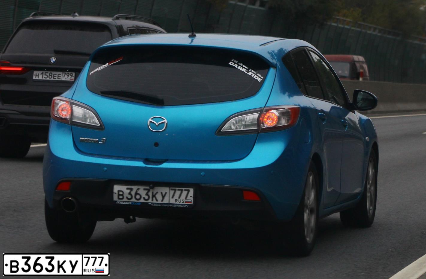 Фото автомобиля MAZDA 3, 2010 — госномер Т594ХА797. Цвет: голубой