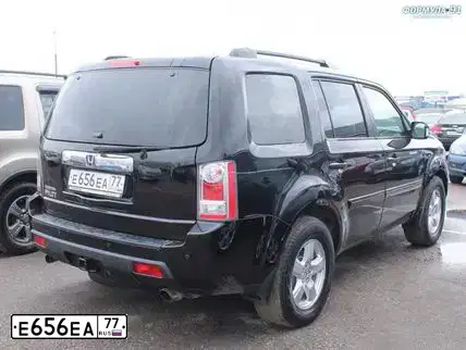 Фото автомобиля HONDA PILOT, 2008 — госномер Е656ЕА77. Цвет: ЧЕРНЫЙ