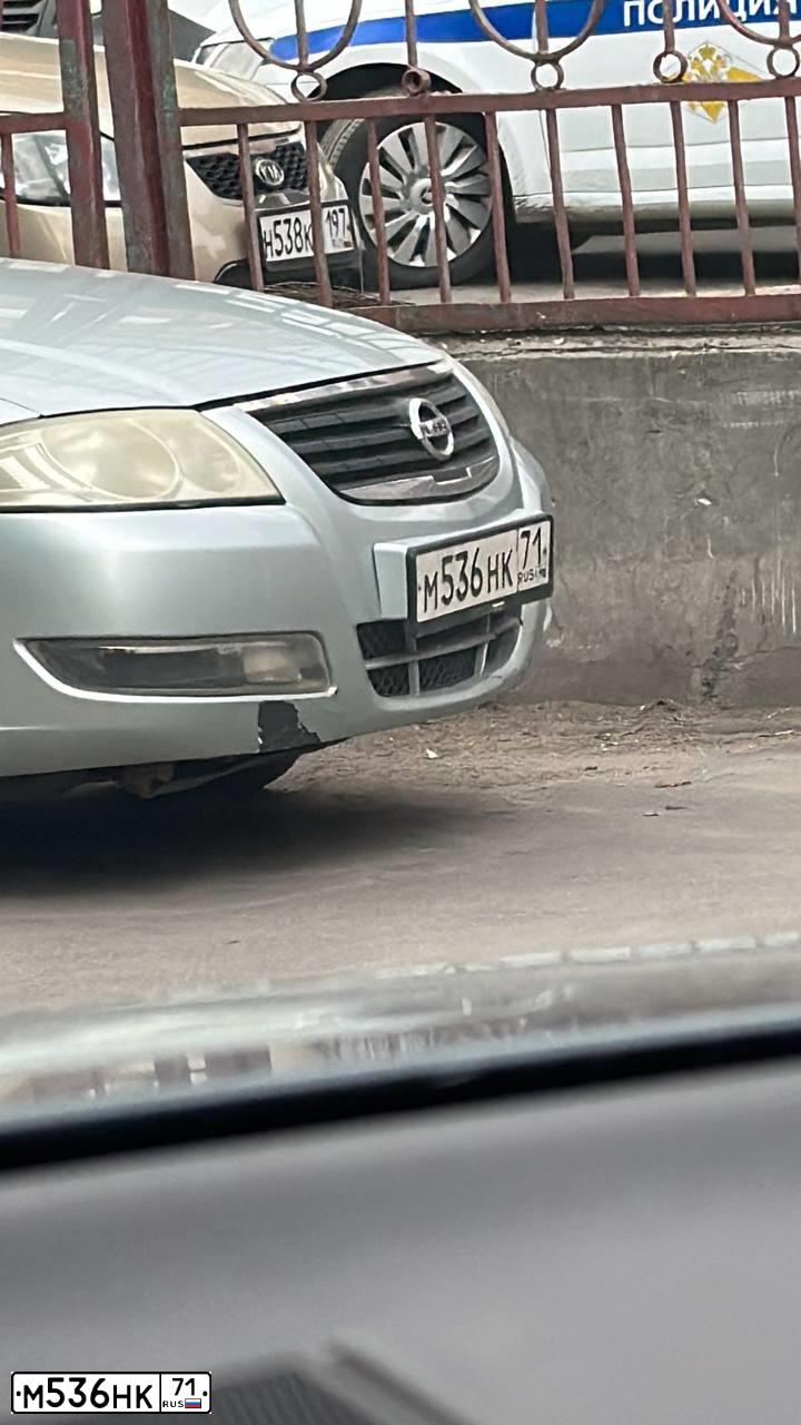 Фото автомобиля NISSAN ALMERA, 2006 — госномер М536НК71. Цвет: Серебристый