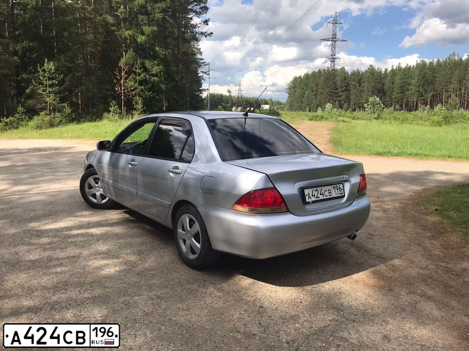 Фото автомобиля MITSUBISHI LANCER, 2005 — госномер А424СВ196. Цвет: СЕРЕБРИСТЫЙ