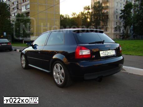Фото автомобиля AUDI S3, 1999 — госномер М138АТ198. Цвет: синий