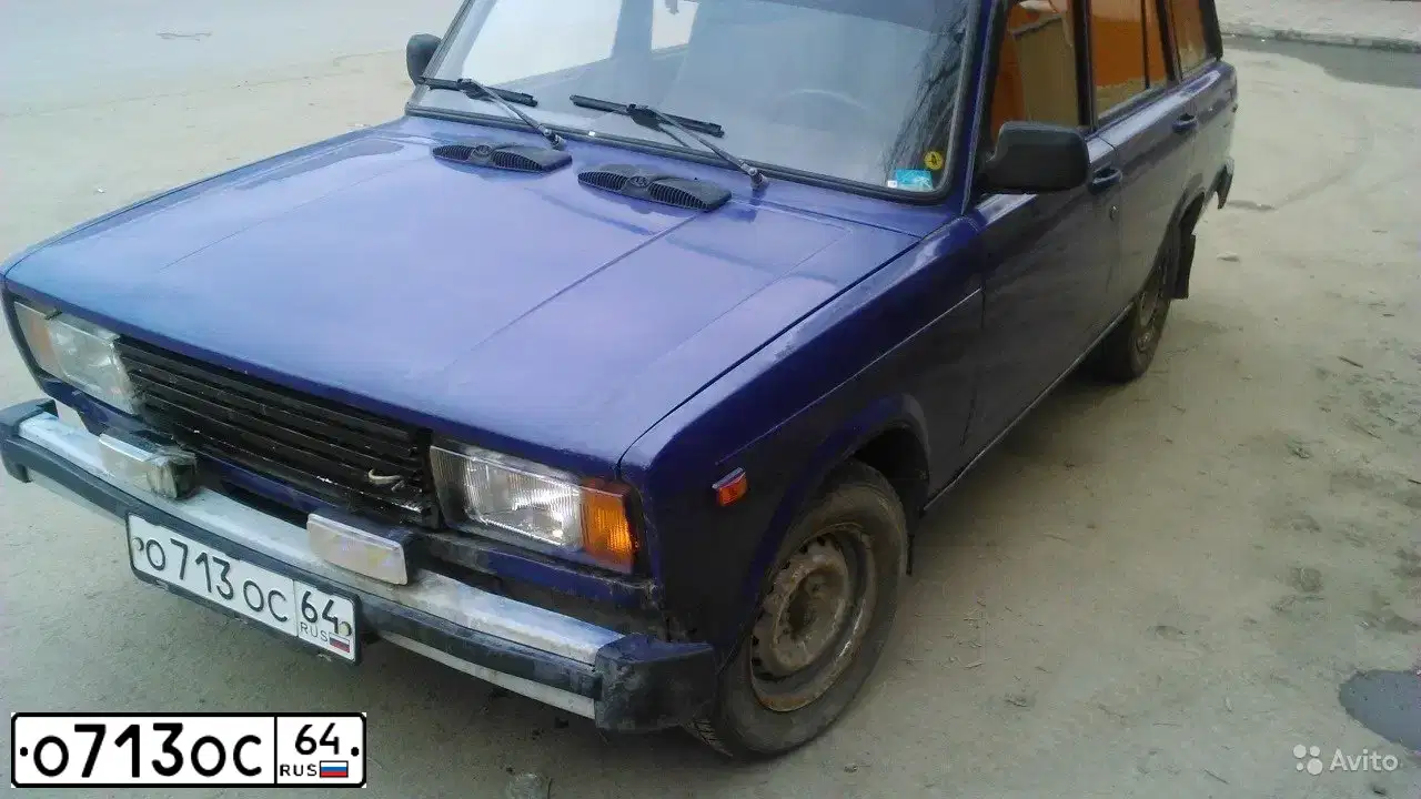 Фото автомобиля LADA 2104, 1999 — госномер О713ОС64. Цвет: синий