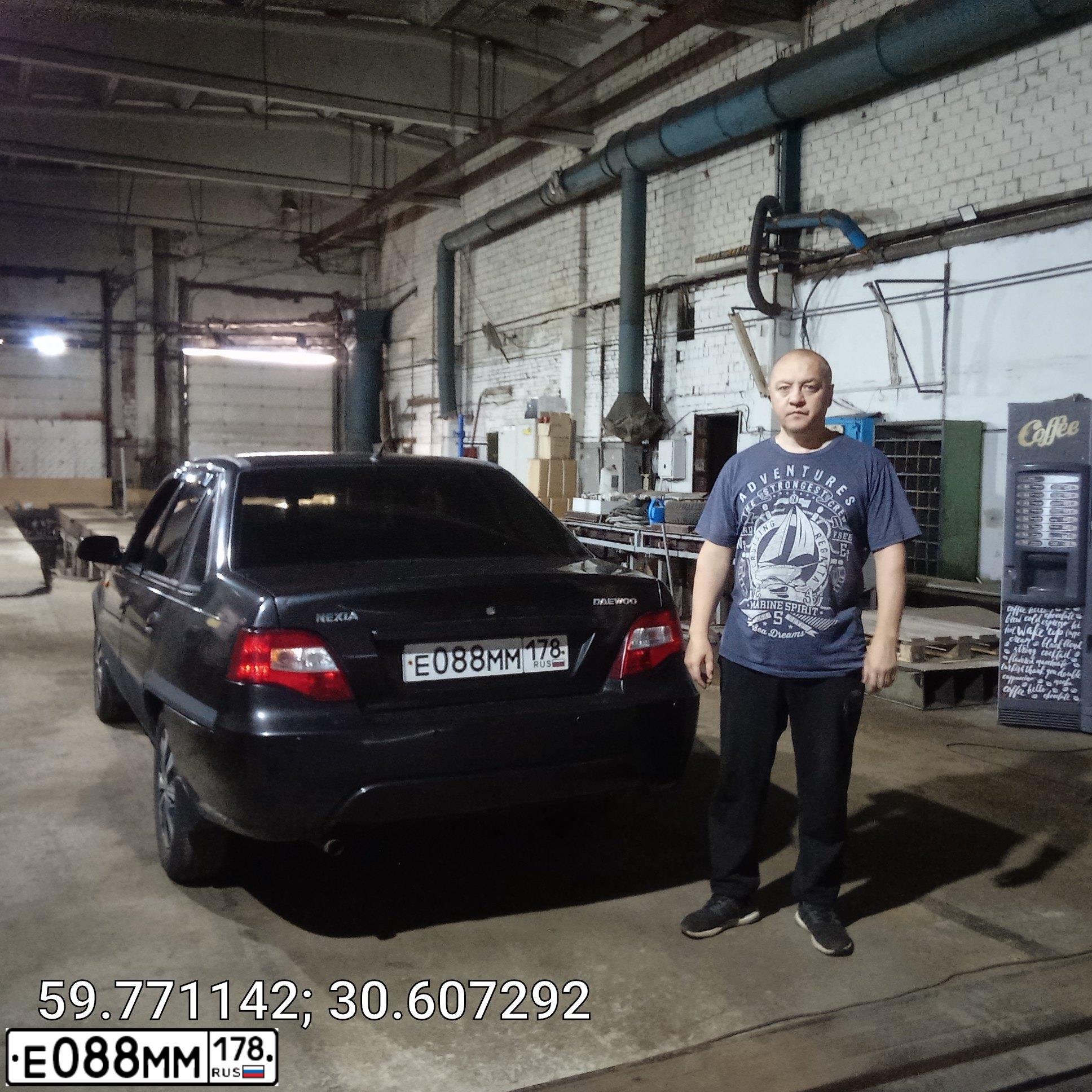 Фото автомобиля DAEWOO NEXIA, 2011 — госномер Е088ММ178. Цвет: БЛЕДНО-ЧЕРНЫЙ