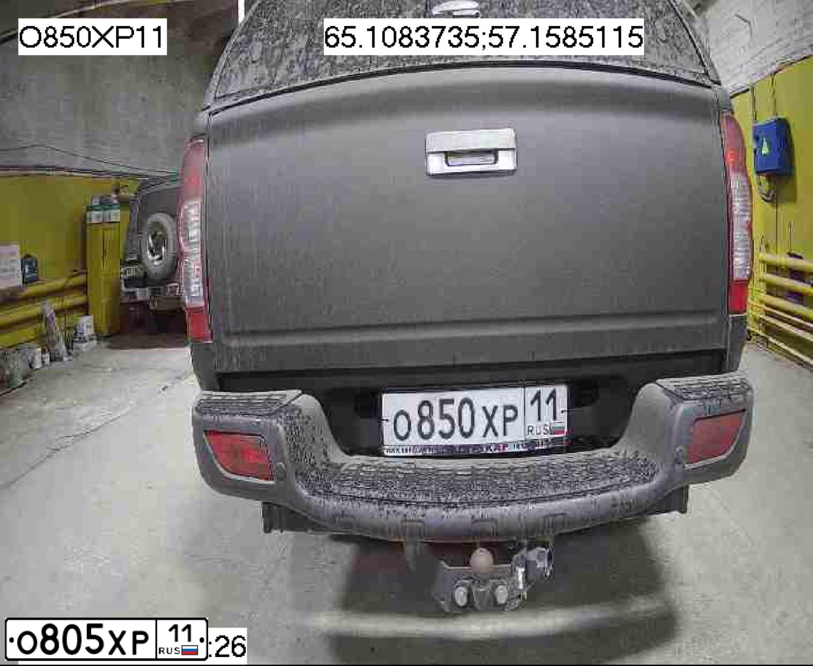 Фото автомобиля GREAT WALL WINGLE, 2014 — госномер О850ХР11. Цвет: ЧЕРНЫЙ