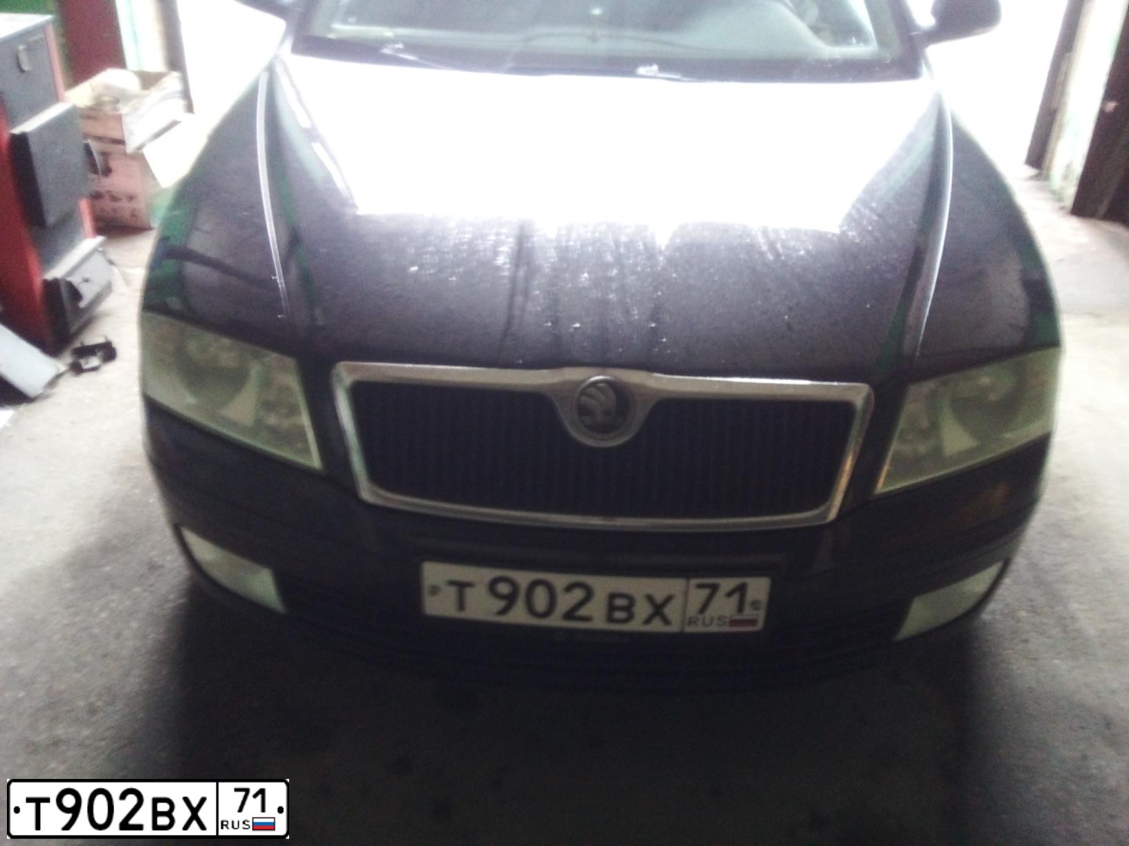 Фото автомобиля SKODA OCTAVIA, 2008 — госномер Т902ВХ71. Цвет: ЧЕРНЫЙ