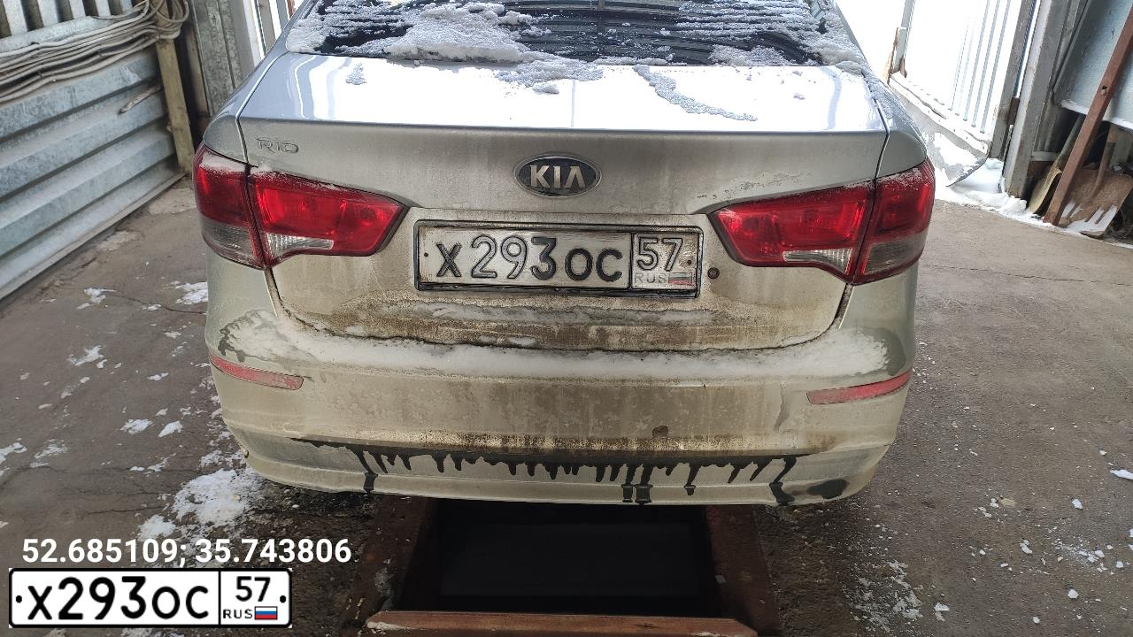 Фото автомобиля KIA RIO, 2016 — госномер Х293ОС57. Цвет: СЕРЕБРИСТЫЙ