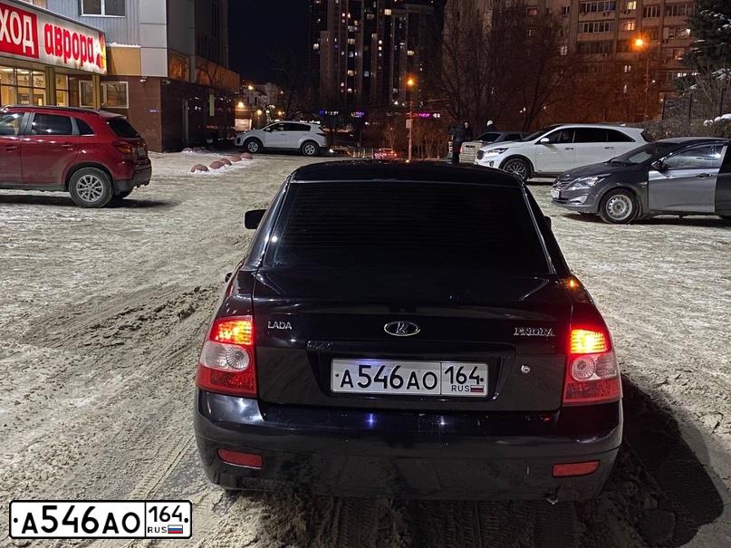 Фото автомобиля LADA PRIORA, 2010 — госномер М503ВЕ164. Цвет: Сине-Черный