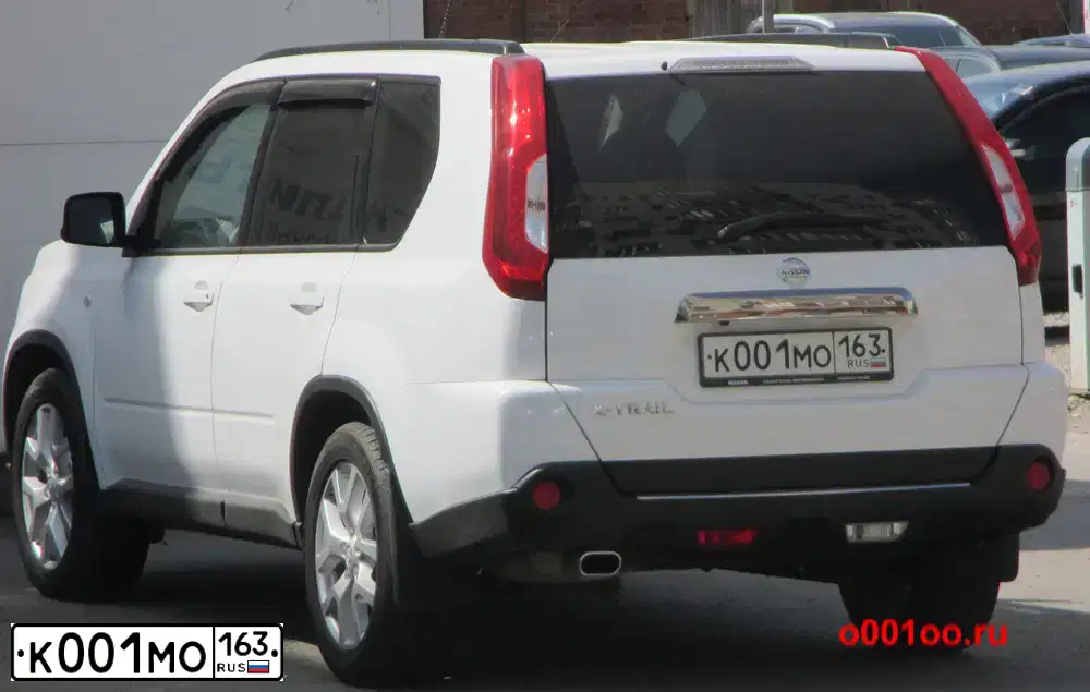 Фото автомобиля NISSAN X-TRAIL, 2012 — госномер К001МО163. Цвет: БЕЛЫЙ