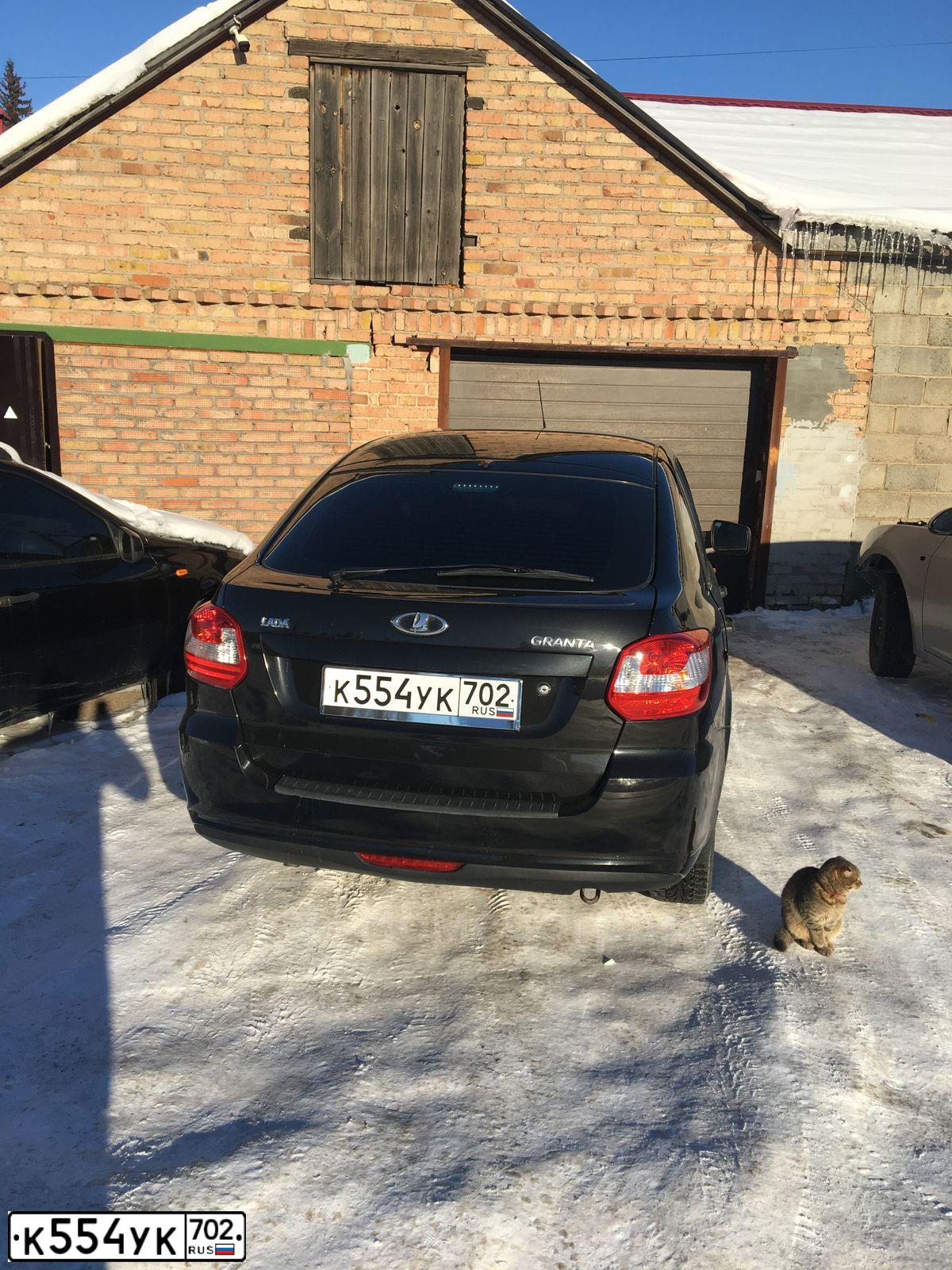 Фото автомобиля LADA 2191 GRANTA, 2015 — госномер К554УК702. Цвет: ЧЕРНЫЙ