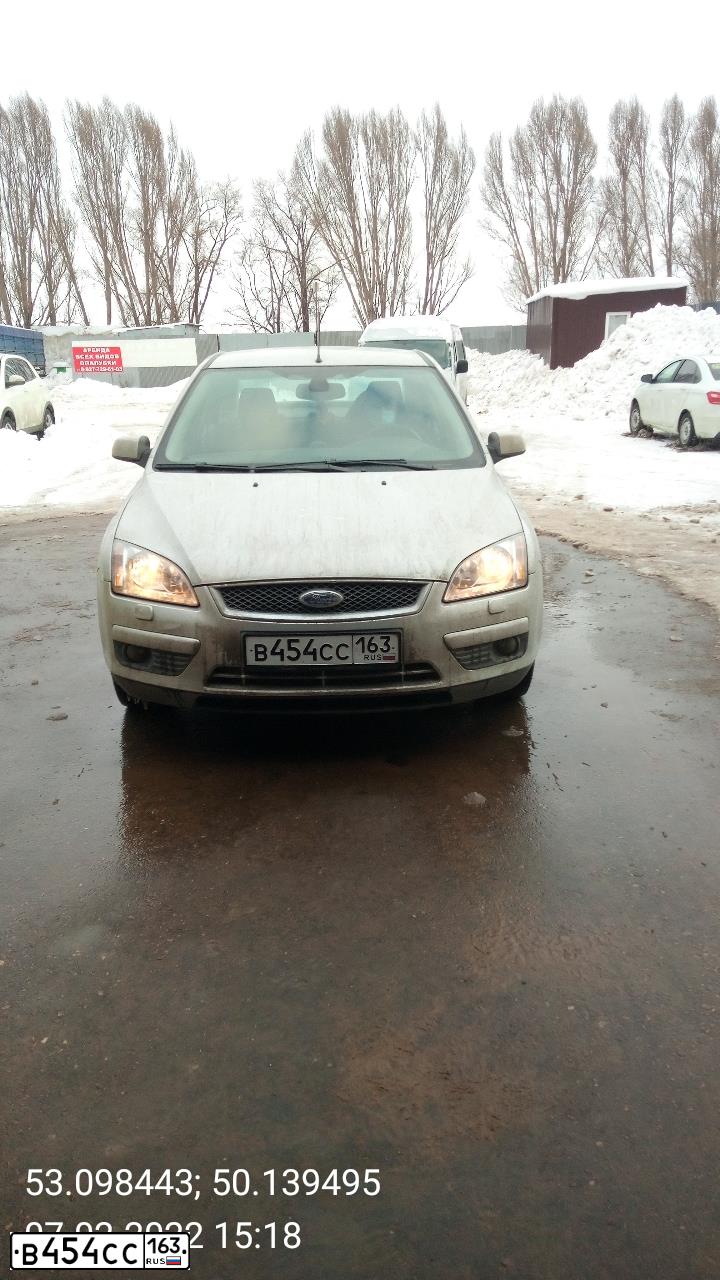 Фото автомобиля FORD FOCUS, 2007 — госномер В454СС163. Цвет: СЕРЕБРИСТЫЙ