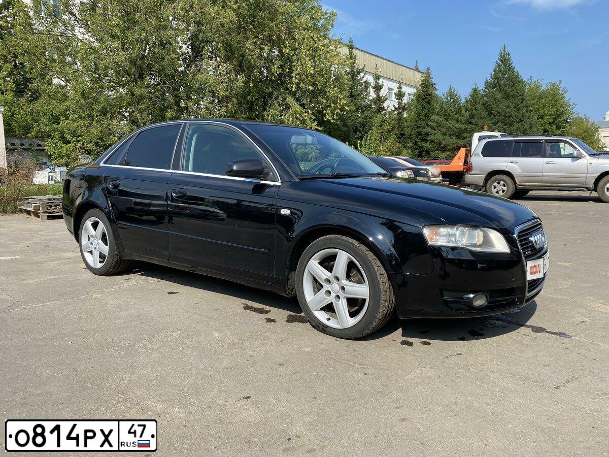 Фото автомобиля AUDI A4, 2005 — госномер К555НР69. Цвет: ЧЕРНЫЙ