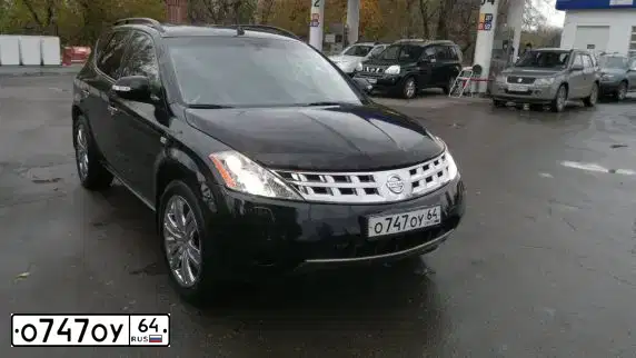 Фото автомобиля NISSAN MURANO, 2007 — госномер В073ВВ164. Цвет: ЧЕРНЫЙ