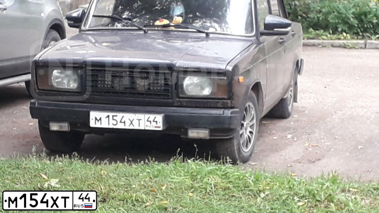 Фото автомобиля LADA 2107, 2008 — госномер М154ХТ44. Цвет: ТЕМНО-КОРИЧНЕВЫЙ