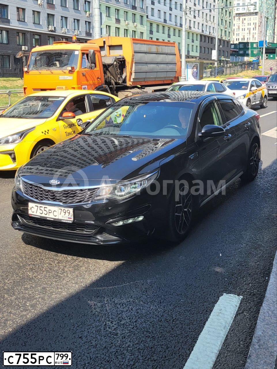 Фото автомобиля KIA MAGENTIS / OPTIMA, 2019 — госномер Т919КУ31. Цвет: ЧЕРНЫЙ