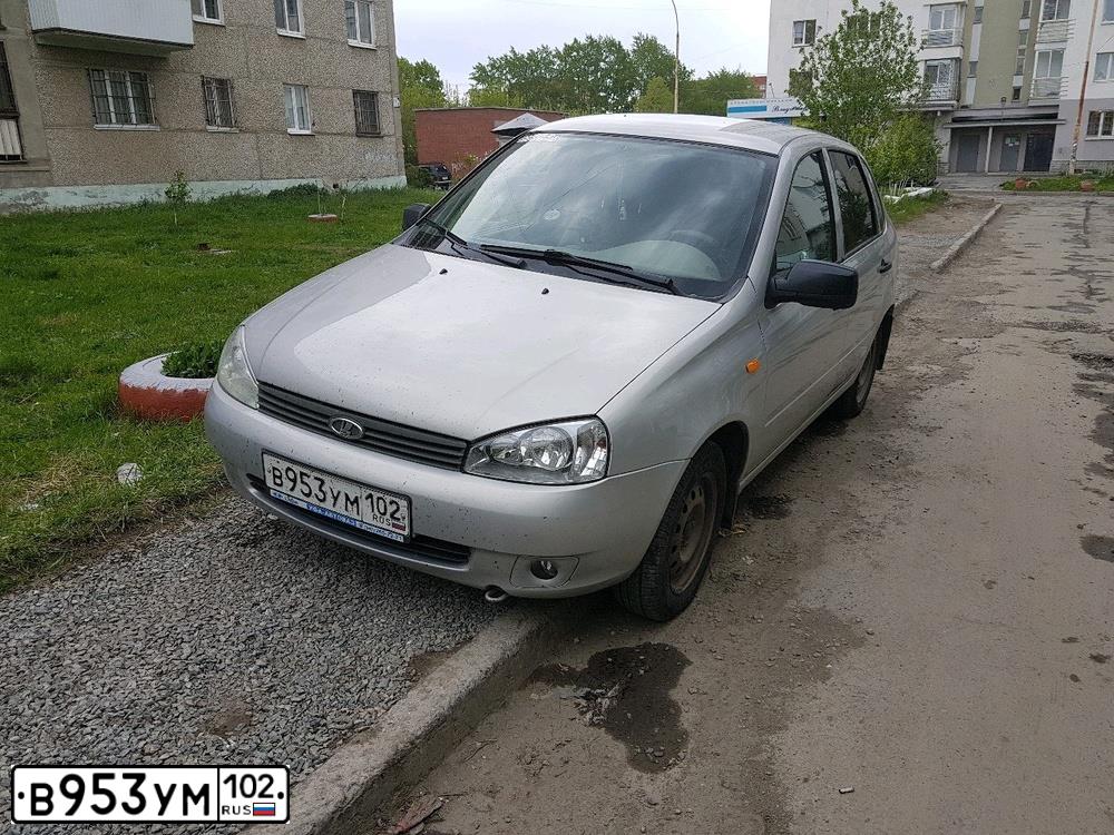 Фото автомобиля LADA 1118 KALINA, 2011 — госномер Е078ЕХ774. Цвет: Серебристый