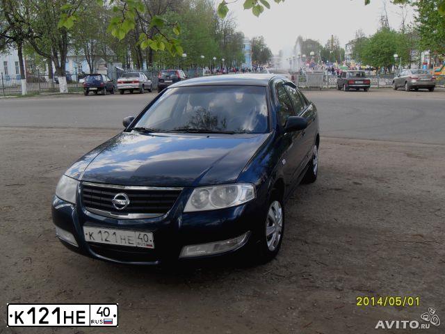 Фото автомобиля NISSAN ALMERA, 2008 — госномер К121НЕ40. Цвет: СИНИЙ