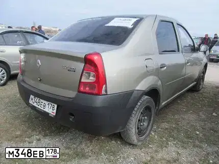 Фото автомобиля RENAULT LOGAN, 2012 — госномер М348ЕВ178. Цвет: БЕЖЕВЫЙ