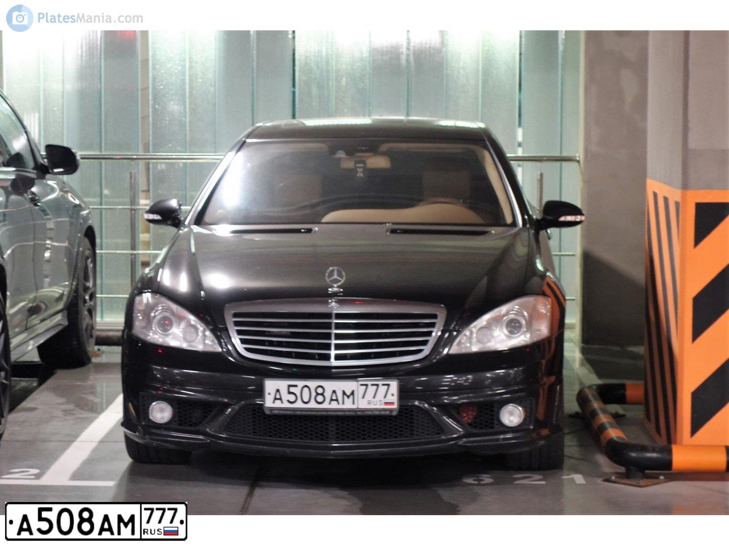 Фото автомобиля MERCEDES S-KLASSE, 2008 — госномер Т500ТТ99. Цвет: ЧЕРНЫЙ
