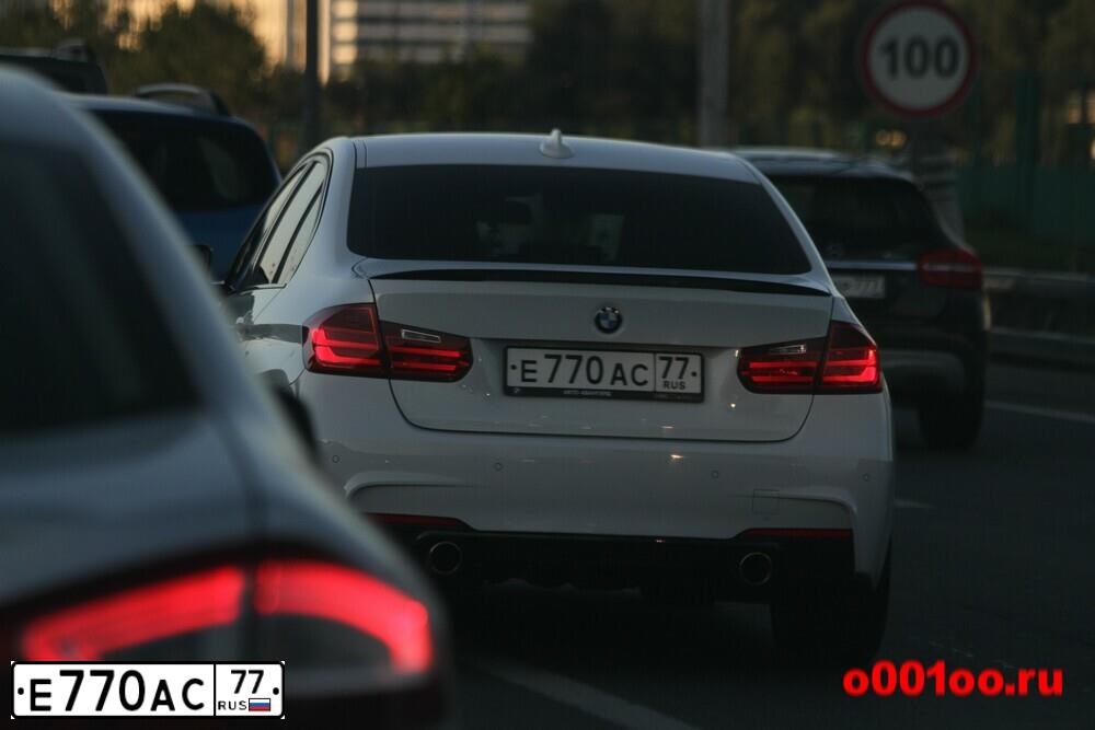 Фото автомобиля BMW SERIE 3, 2014 — госномер Р079ЕК799. Цвет: Белый