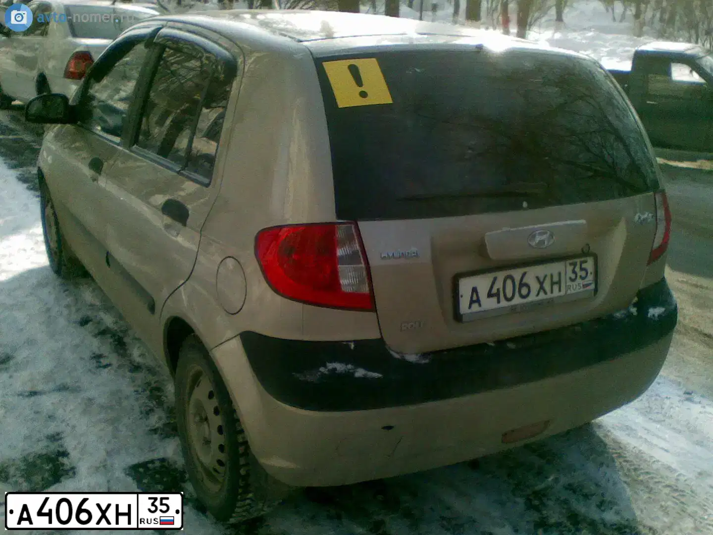 Фото автомобиля HYUNDAI GETZ, 2007 — госномер А406ХН35. Цвет: БЕЖЕВЫЙ