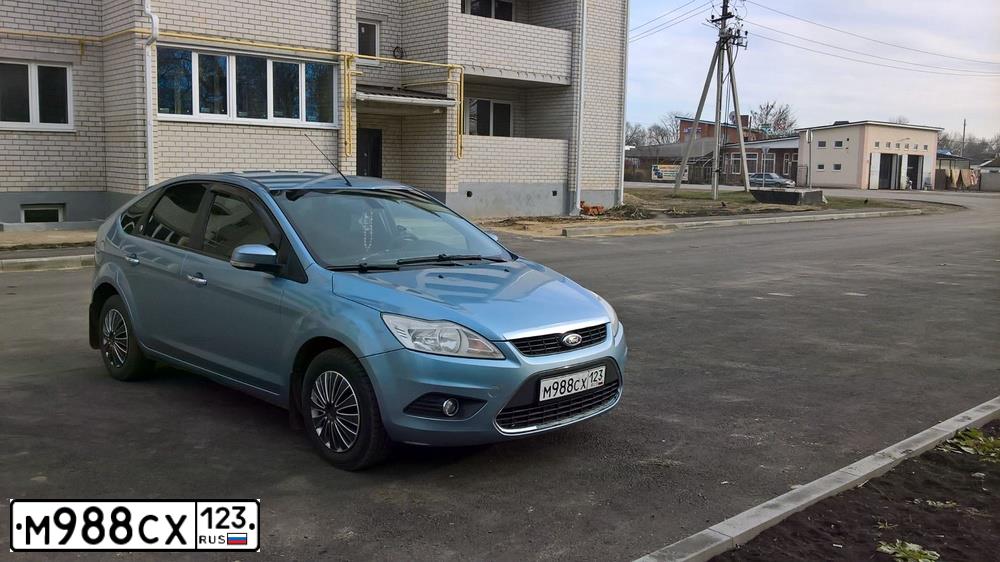 Фото автомобиля FORD FOCUS, 2008 — госномер Н391ТХ123. Цвет: СВЕТЛО-СЕРО-ГОЛУБОЙ
