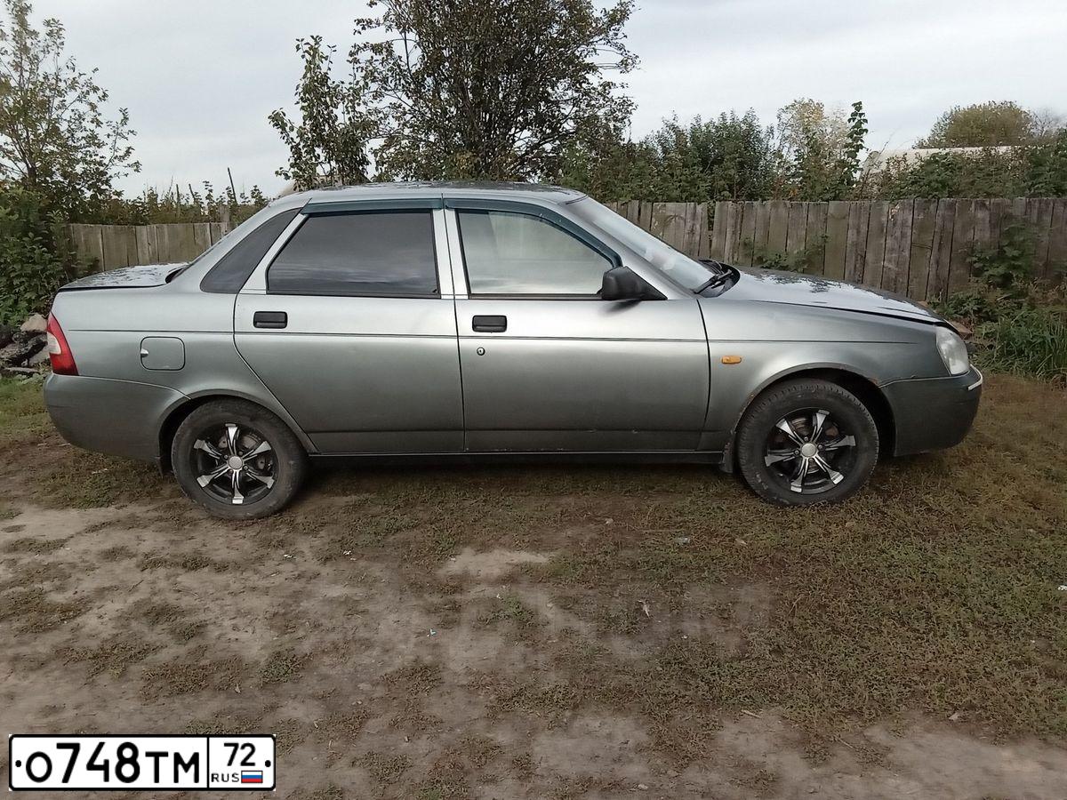 Фото автомобиля LADA 2170 PRIORA, 2007 — госномер Х100НН72. Цвет: СРЕДНИЙ СЕРО-ЗЕЛЕНЫЙ МЕТ.