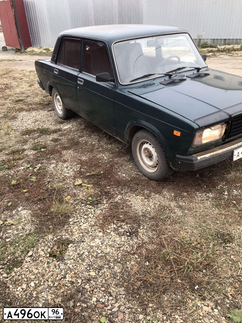 Фото автомобиля LADA 2107 LADA, 2007 — госномер А496ОК96. Цвет: Темно-зеленый