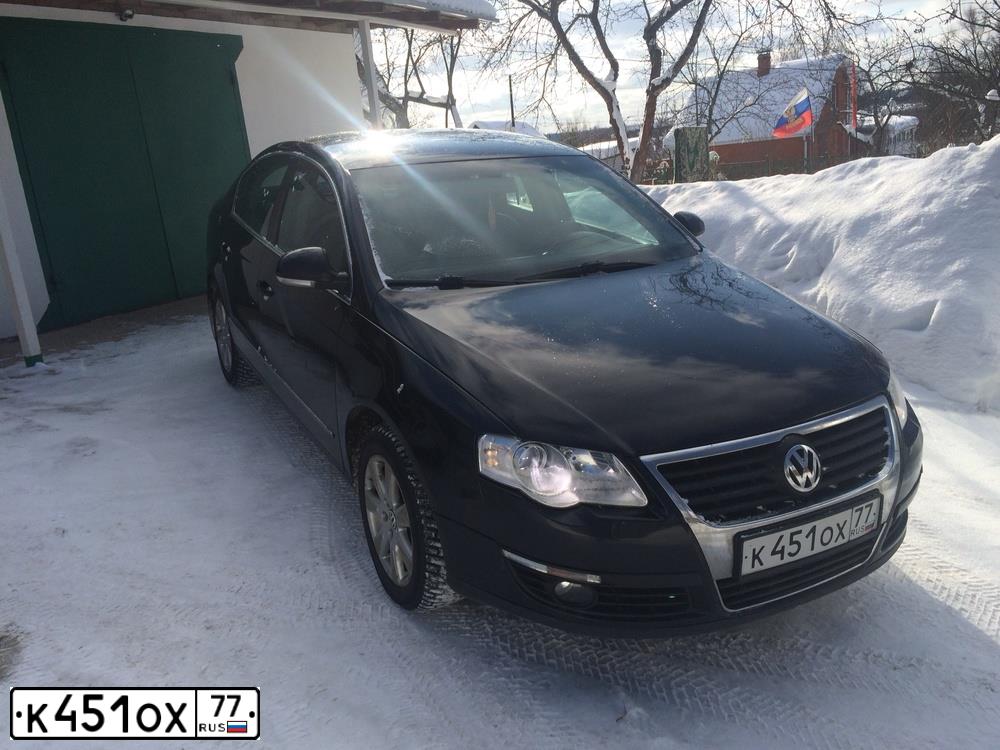 Фото автомобиля VOLKSWAGEN PASSAT, 2008 — госномер Т309АН790. Цвет: ЧЕРНЫЙ