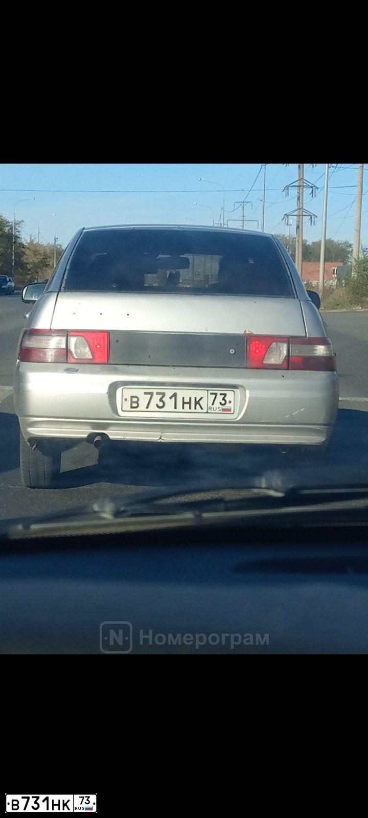 Фото автомобиля LADA 2112, 2003 — госномер В731НК73. Цвет: СЕРЫЙ СВЕТЛЫЙ