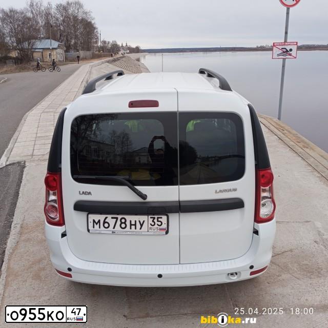 Фото автомобиля LADA LARGUS, 2019 — госномер М678НУ35. Цвет: Белый