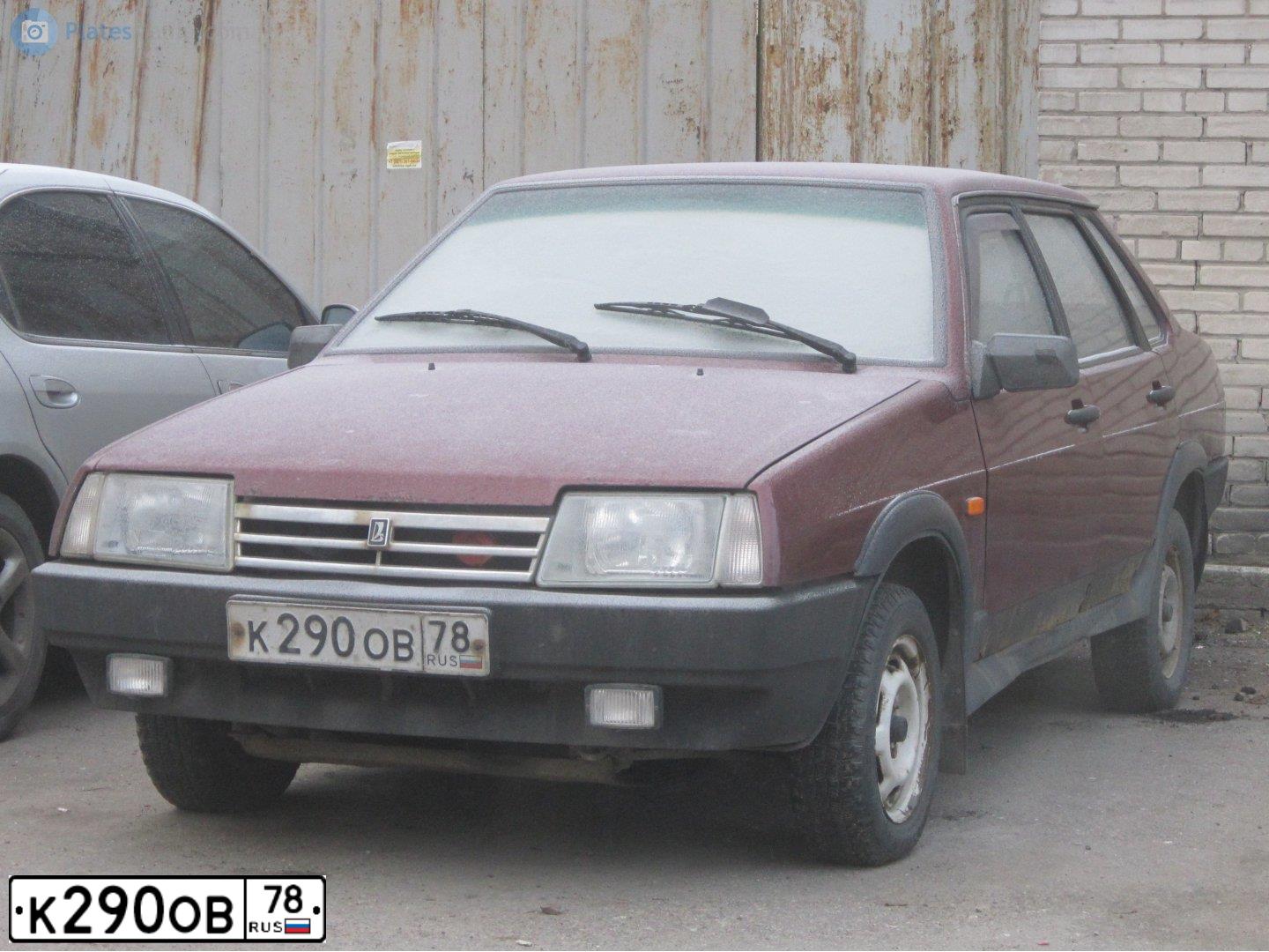 Фото автомобиля LADA 2109 SAMARA, 1996 — госномер К290ОВ78. Цвет: ВИШНЕВЫЙ