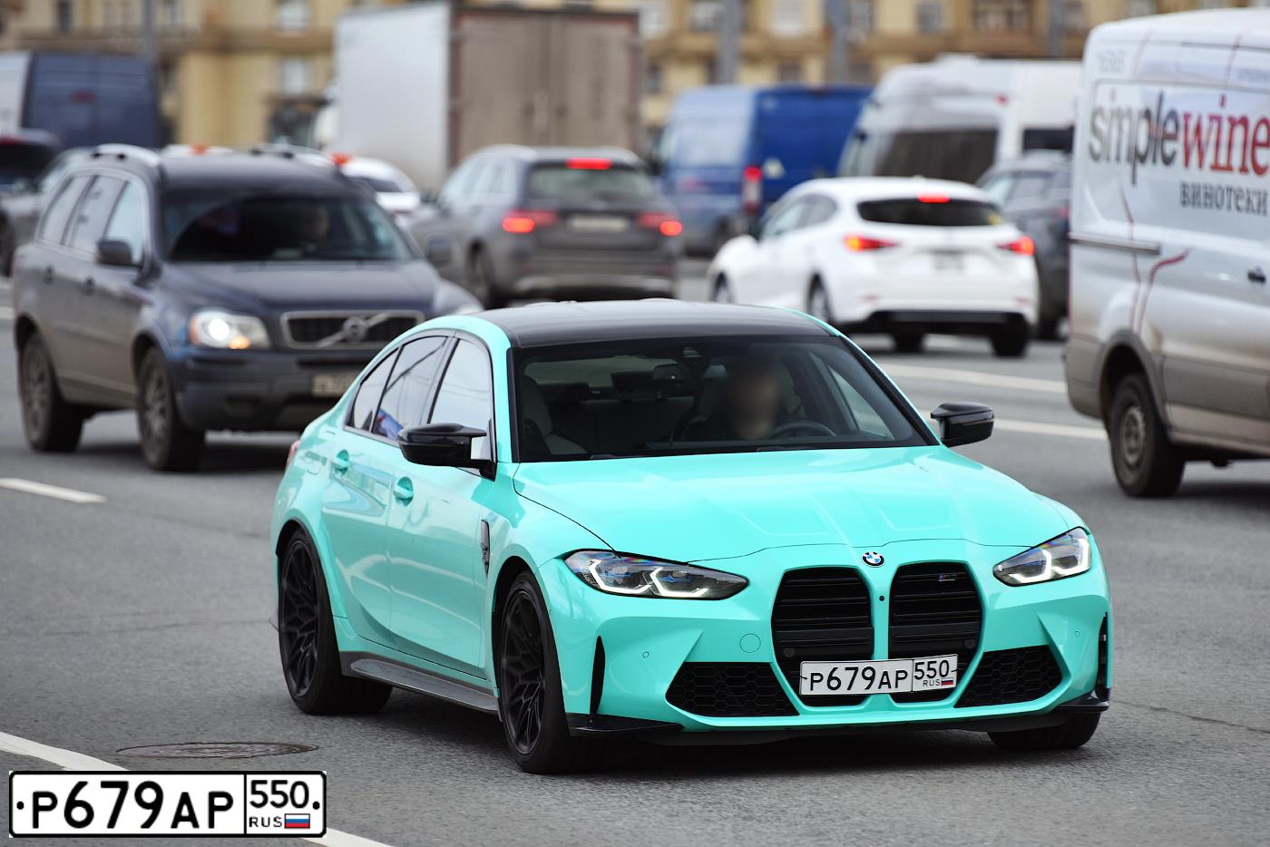 Фото автомобиля BMW M3 COMPETITION M XDRIVE, 2023 — госномер М003КА190. Цвет: ЗЕЛЕНЫЙ