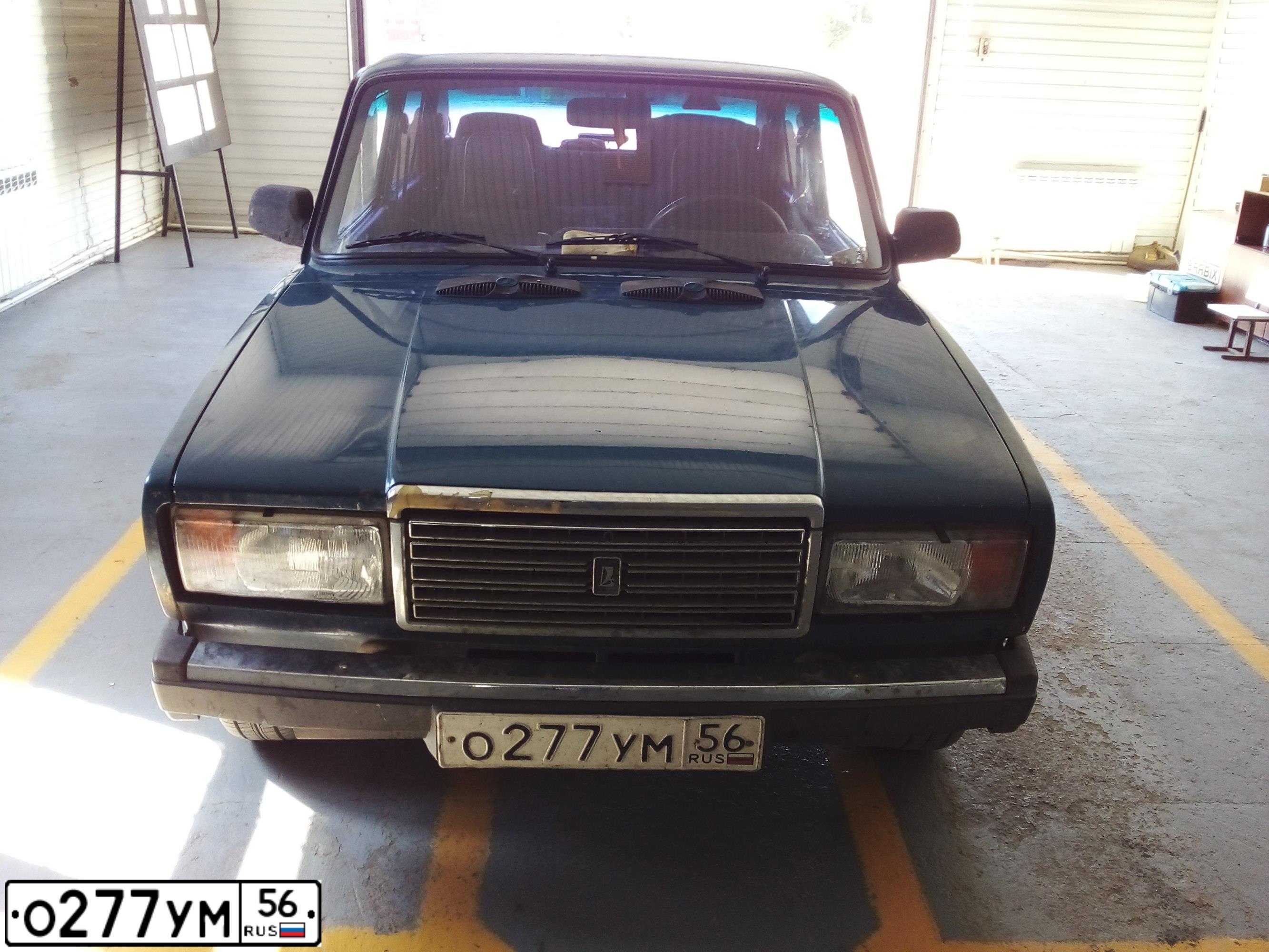 Фото автомобиля LADA 2107, 2008 — госномер О277УМ56. Цвет: СИНЕ-ЗЕЛЕНЫЙ