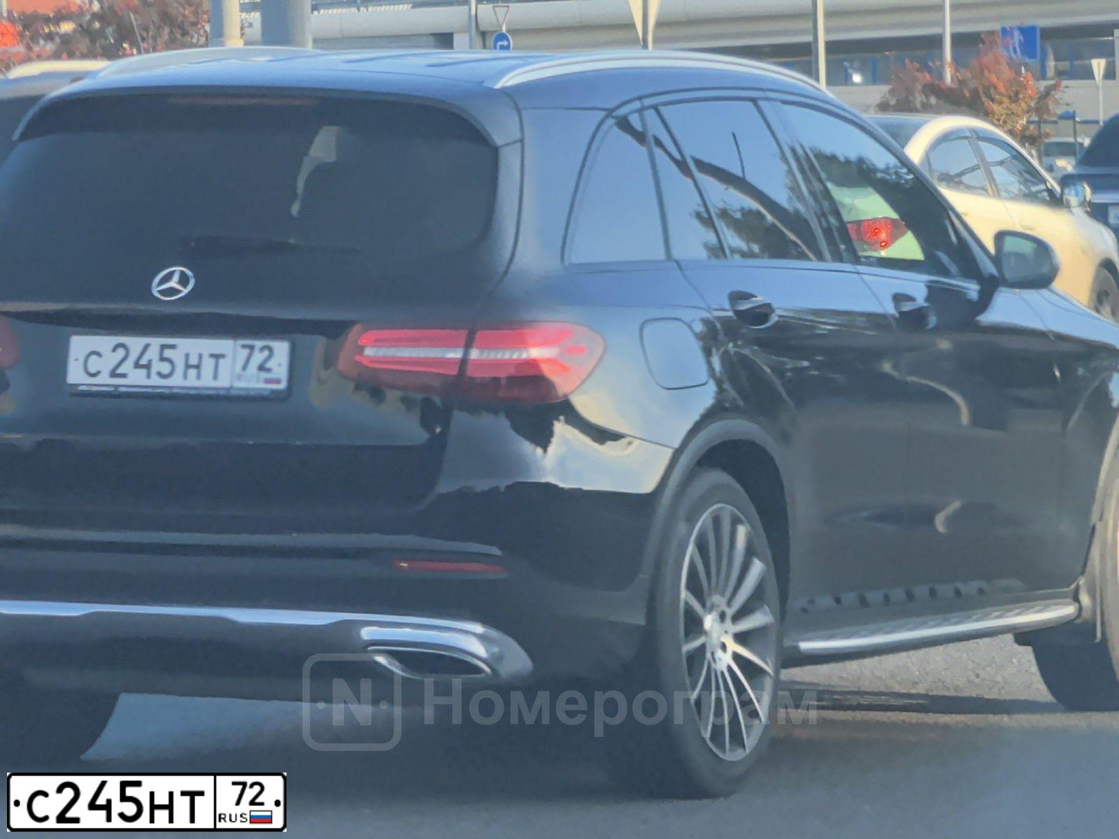 Фото автомобиля MERCEDES GLC-KLASSE, 2017 — госномер С245НТ72. Цвет: ЧЕРНЫЙ