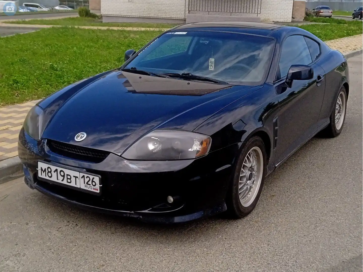 Фото автомобиля HYUNDAI TIBURON, 2006 — госномер М819ВТ126. Цвет: ЧЕРНЫЙ