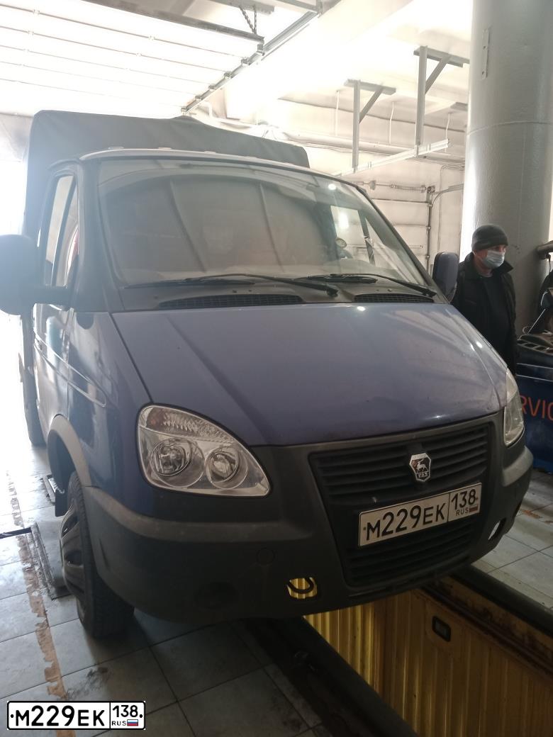 Фото автомобиля GAZ 3302 EL, 2009 — госномер К555АМ124. Цвет: синий