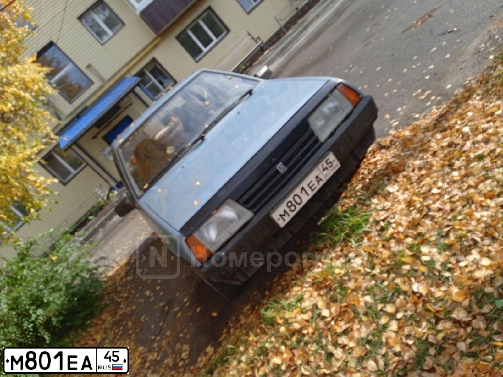 Фото автомобиля LADA 2109 SAMARA, 2003 — госномер М801ЕА45. Цвет: ЗОЛОТИСТО-СЕРЫЙ