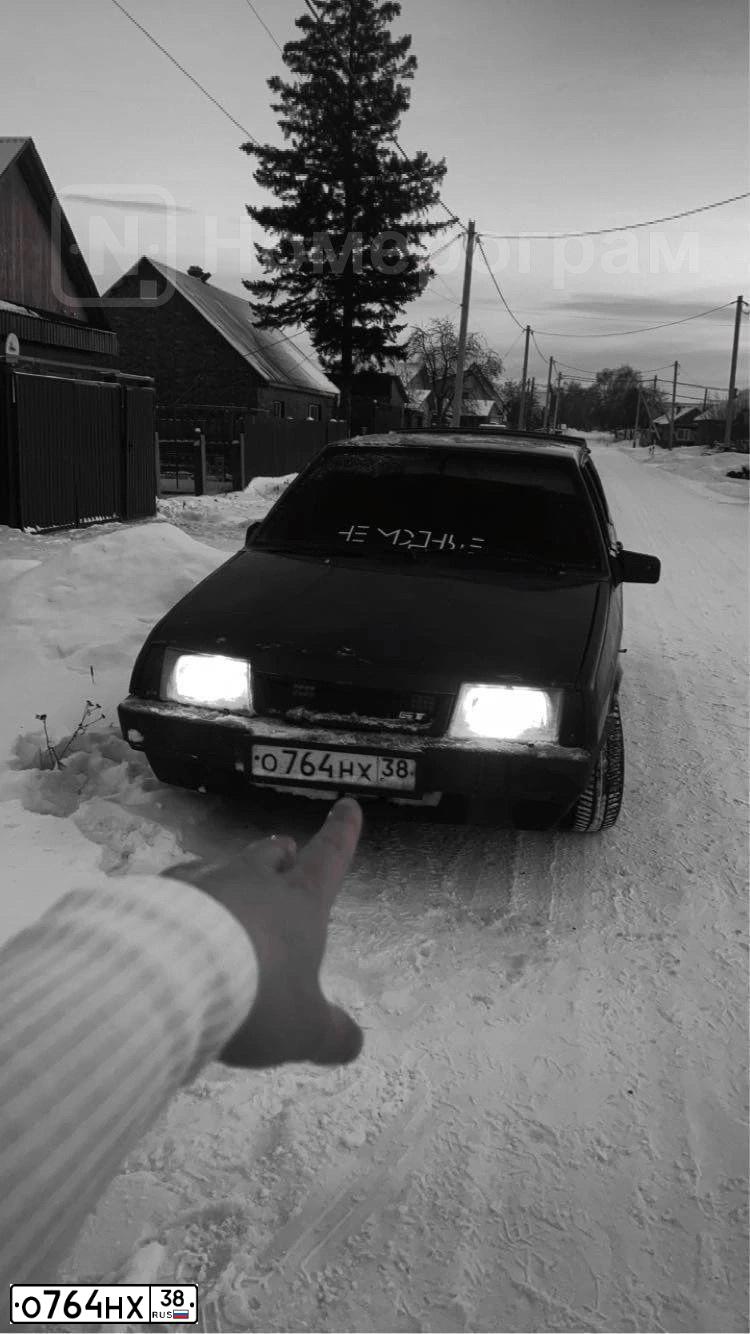 Фото автомобиля LADA 2109 SAMARA, 1997 — госномер О764НХ38. Цвет: ЗЕЛЕНЫЙ