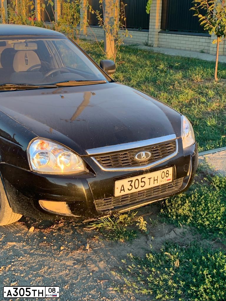 Фото автомобиля LADA 2170 PRIORA, 2007 — госномер А002ОР08. Цвет: ГРАФИТОВЫЙ МЕТАЛИК