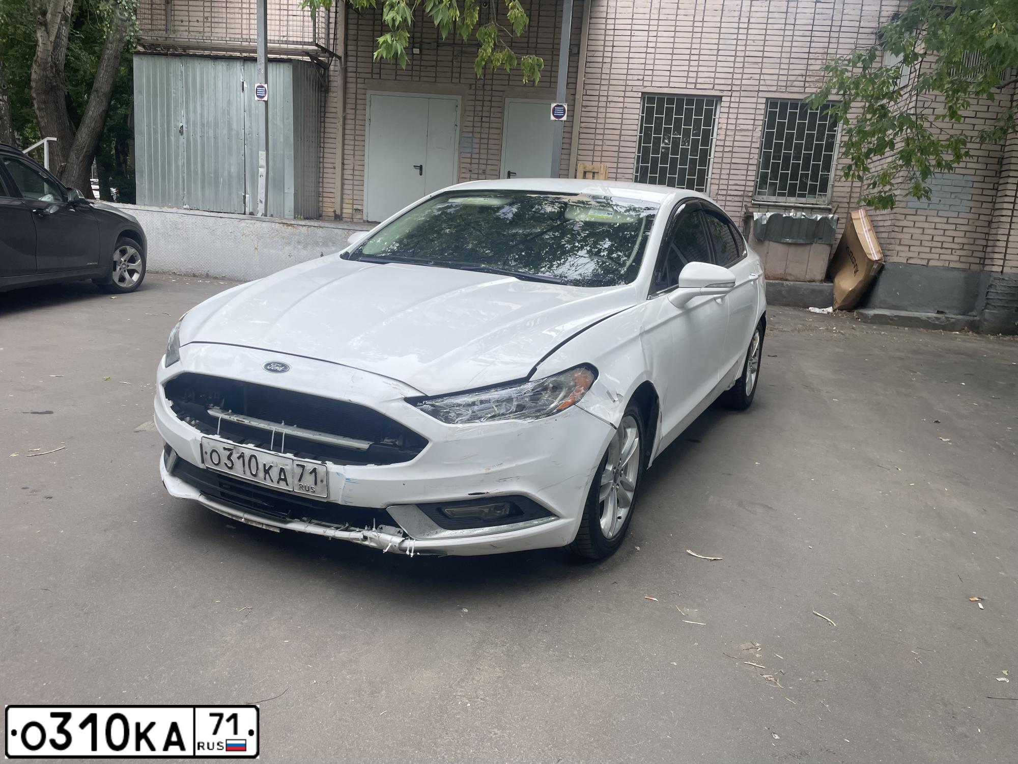 Фото автомобиля FORD FUSION — госномер О310КА71. Цвет: Белый