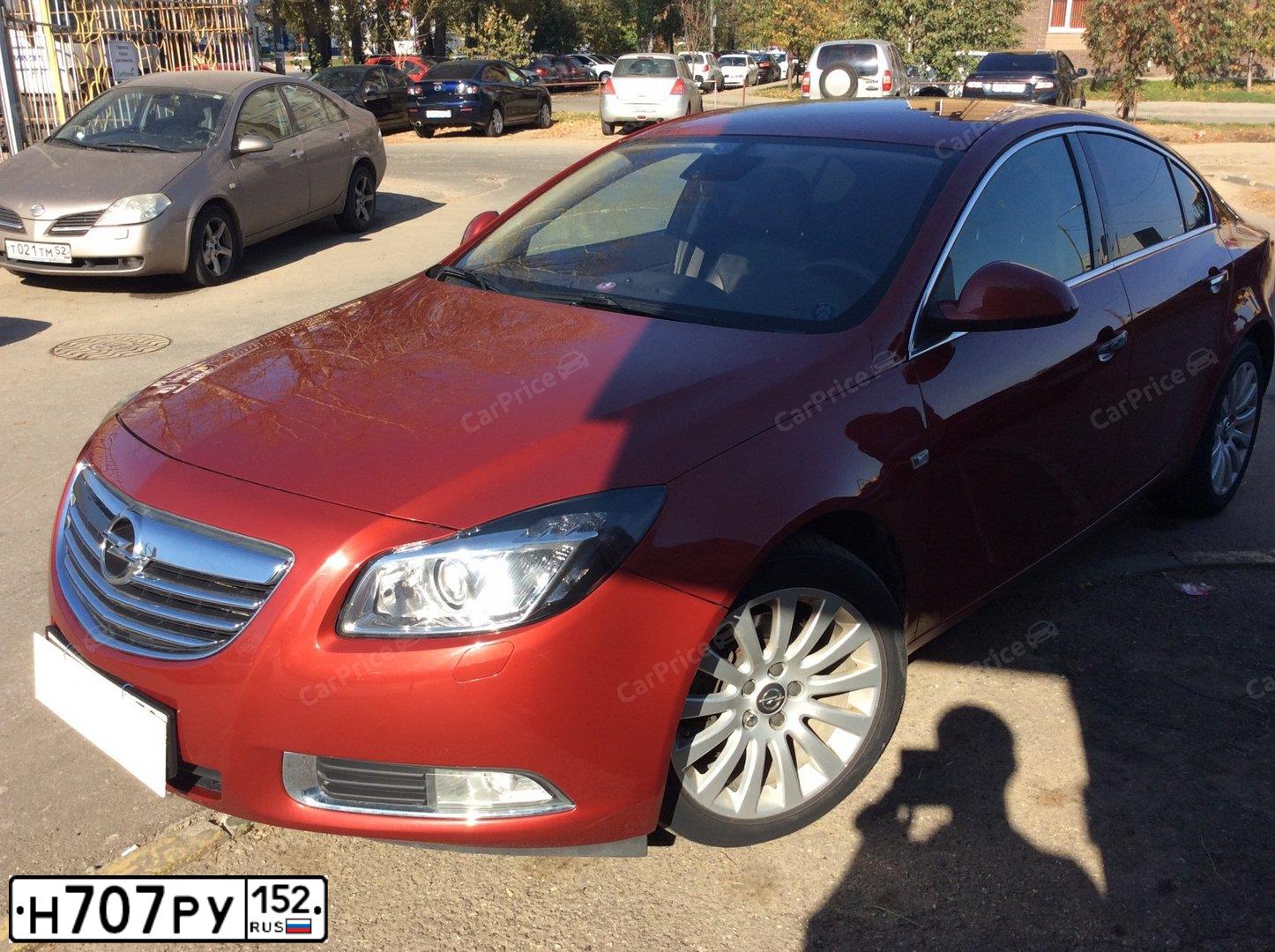 Фото автомобиля OPEL INSIGNIA, 2008 — госномер Н707РУ152. Цвет: ТЕМНО-КРАСНЫЙ