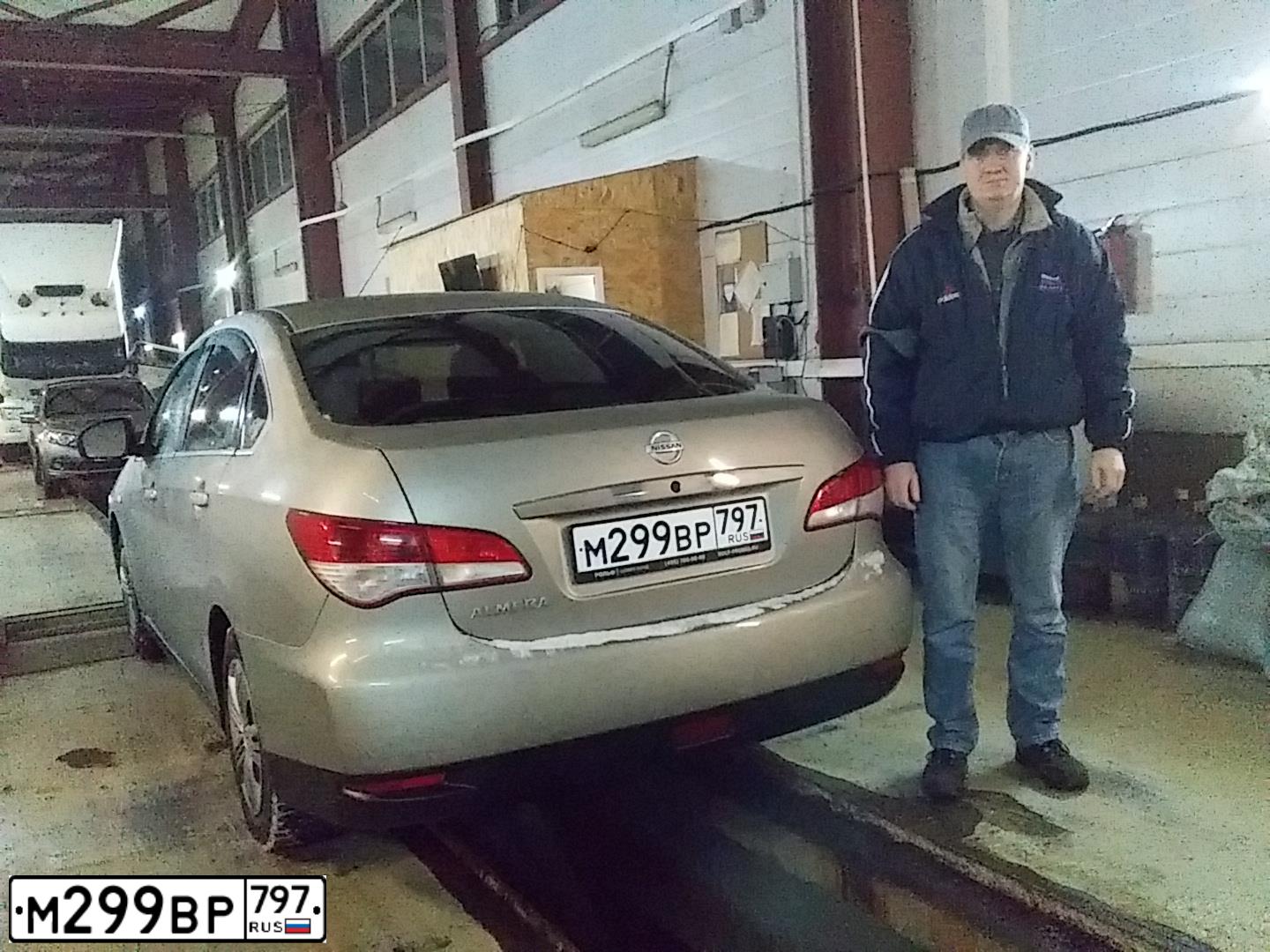 Фото автомобиля NISSAN ALMERA /AVTOVAZ/, 2014 — госномер М951ТН35. Цвет: СЕРО-БЕЖЕВЫЙ