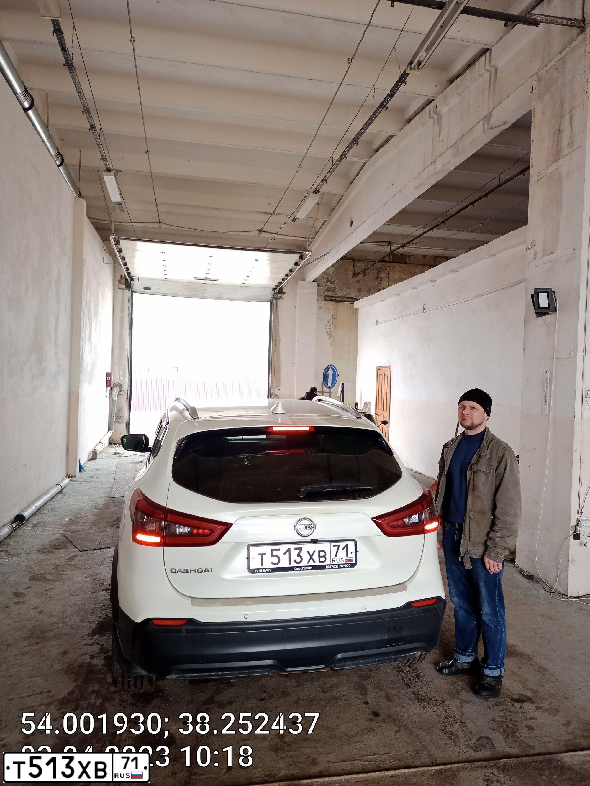 Фото автомобиля NISSAN QASHQAI, 2019 — госномер Т513ХВ71. Цвет: Белый