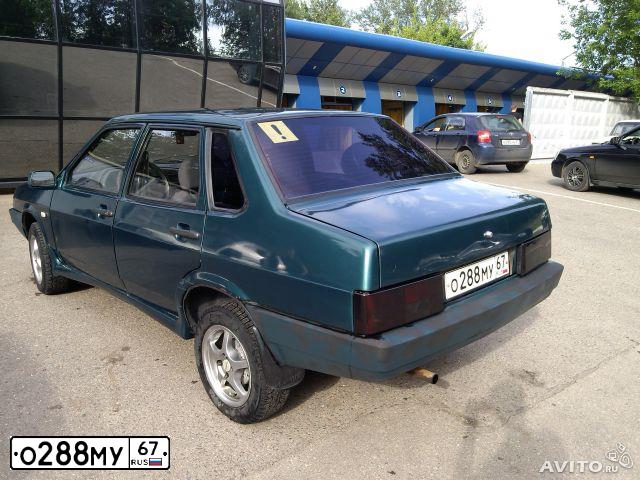 Фото автомобиля LADA 2109 SAMARA, 2000 — госномер С288МУ67. Цвет: СИНЕ-ЗЕЛЕНЫЙ