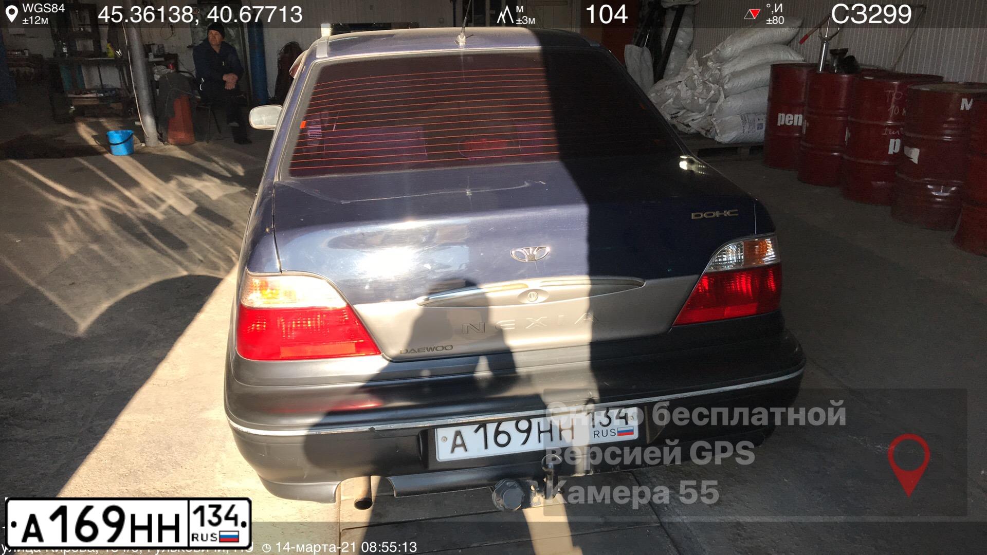 Фото автомобиля DAEWOO NEXIA, 2005 — госномер А169НН134. Цвет: ТЕМНО СИНИЙ