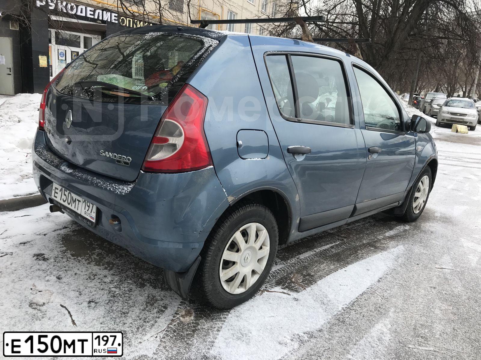 Фото автомобиля RENAULT SANDERO SR, 2011 — госномер М514ЕХ76. Цвет: синий