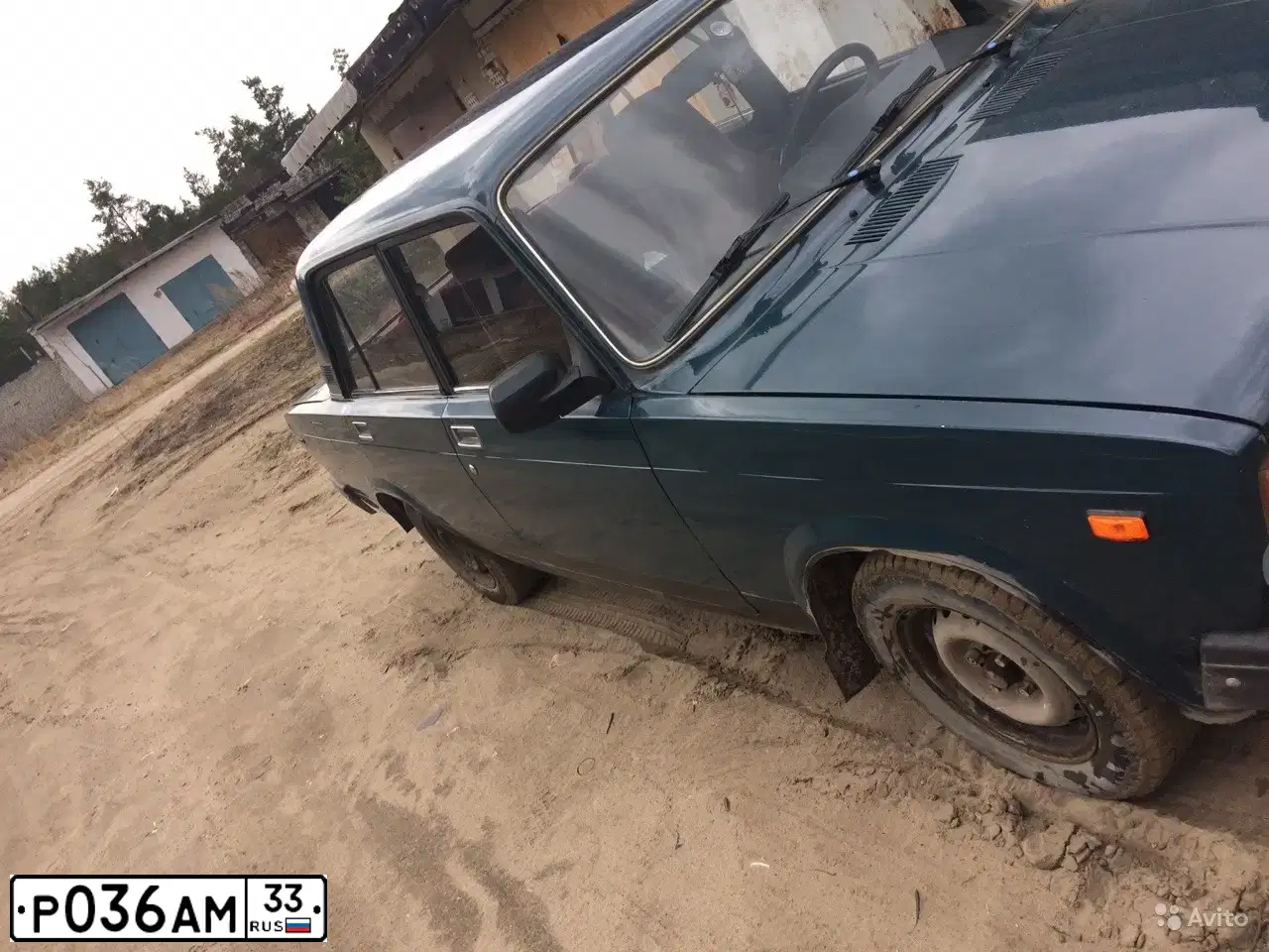 Фото автомобиля LADA 2107, 1997 — госномер Р036АМ33. Цвет: сине-зеленый