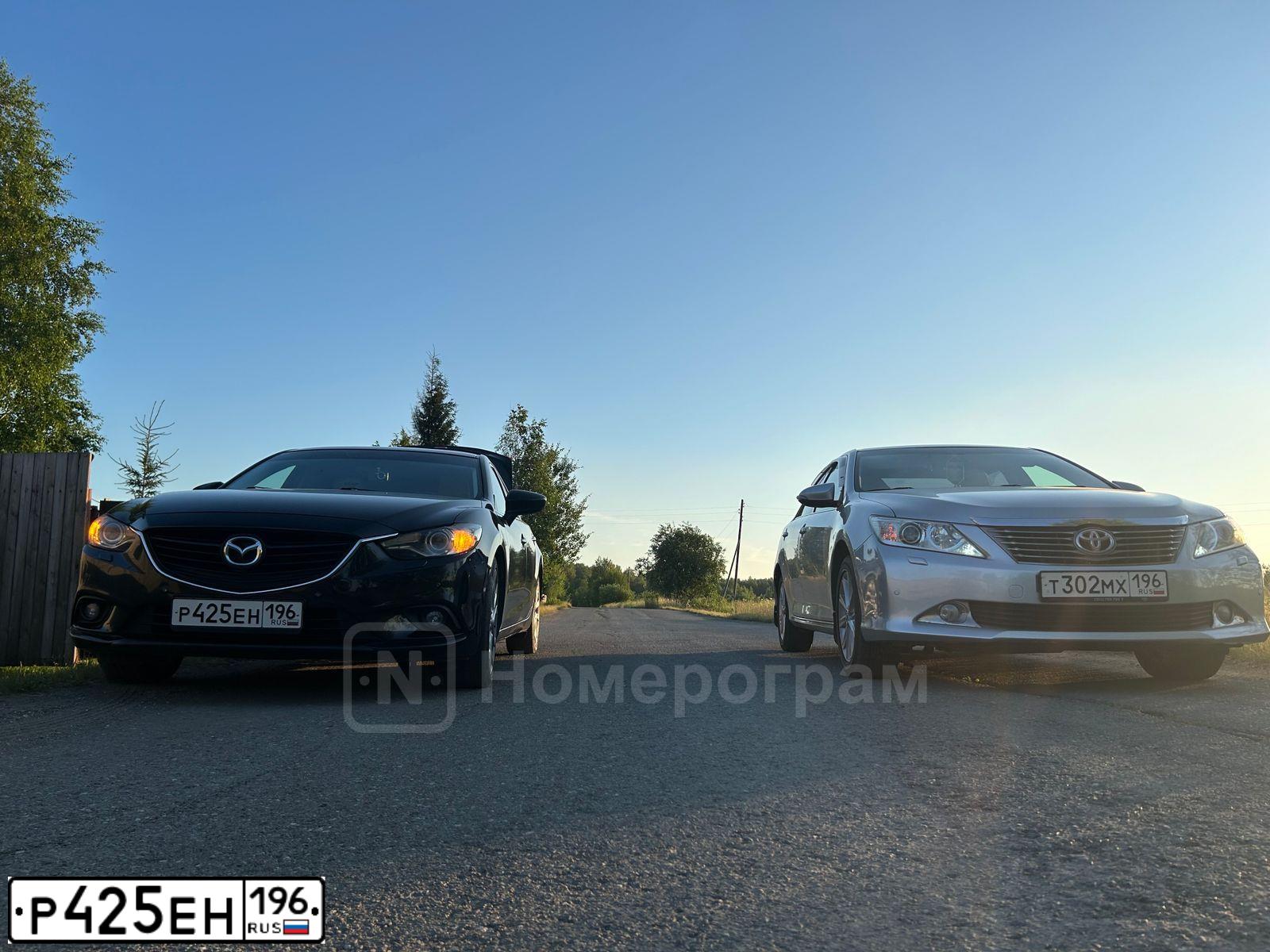 Фото автомобиля MAZDA 6, 2013 — госномер Р425ЕН196. Цвет: ЧЕРНЫЙ