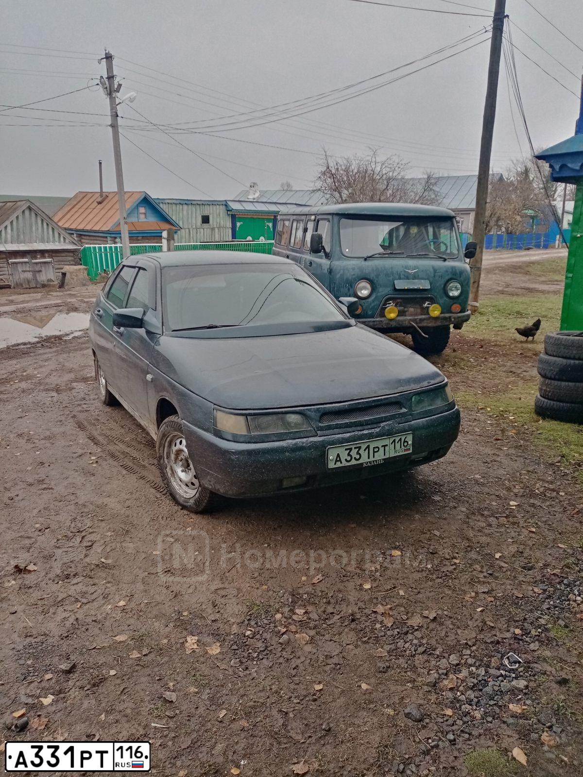 Фото автомобиля LADA 2112, 2007 — госномер А331РТ116. Цвет: Темно-зеленый