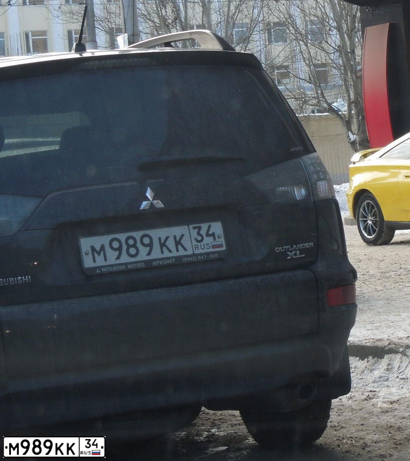 Фото автомобиля MITSUBISHI OUTLANDER, 2011 — госномер В005ТУ134. Цвет: ЧЕРНЫЙ